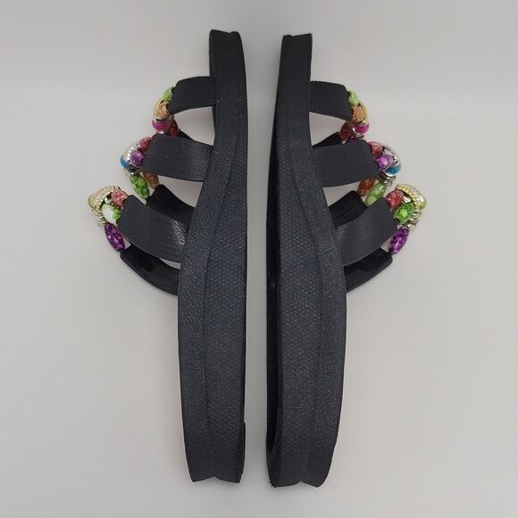 Grandco Women's Multicolor Bead Classic Cork Rubber Slides Sandals Size 9 - Picture 7 of 14